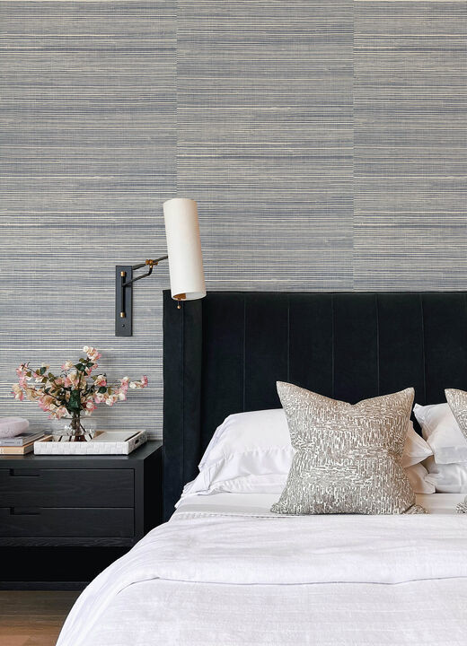 Kenter Teal Sisal Grasscloth Wallpaper
