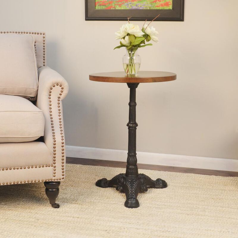 Carolina Chair & Table Brera Accent Table - Chestnut/Black