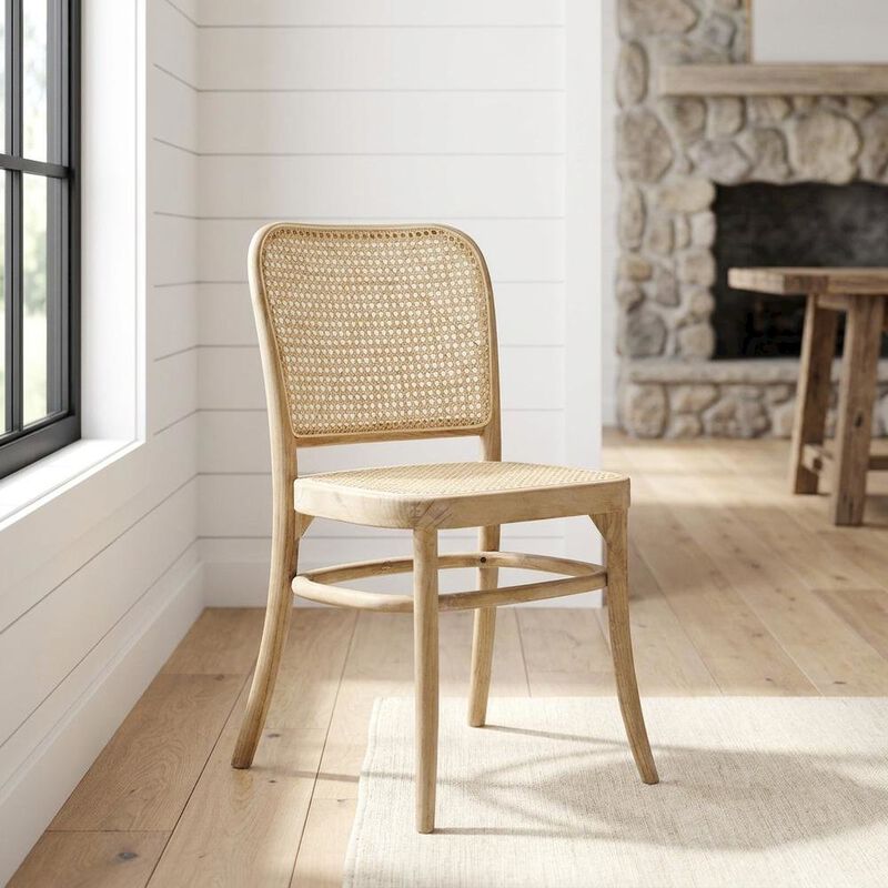Wood Dining Side Chair with Ladder Back for Kitchen and Dining Room, Gray image number 3