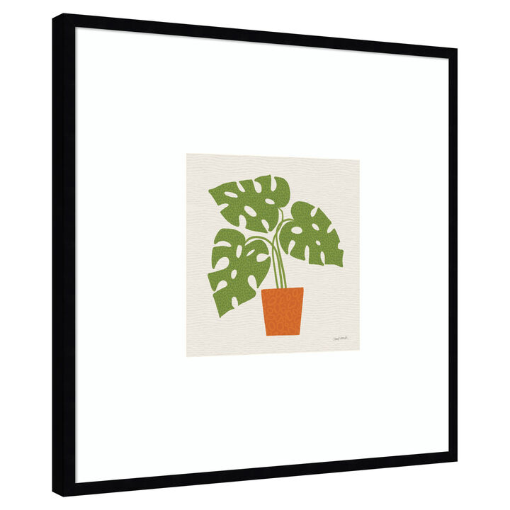 Potted Plants V by Cheryl Warrick Wood Framed Wall Art Print