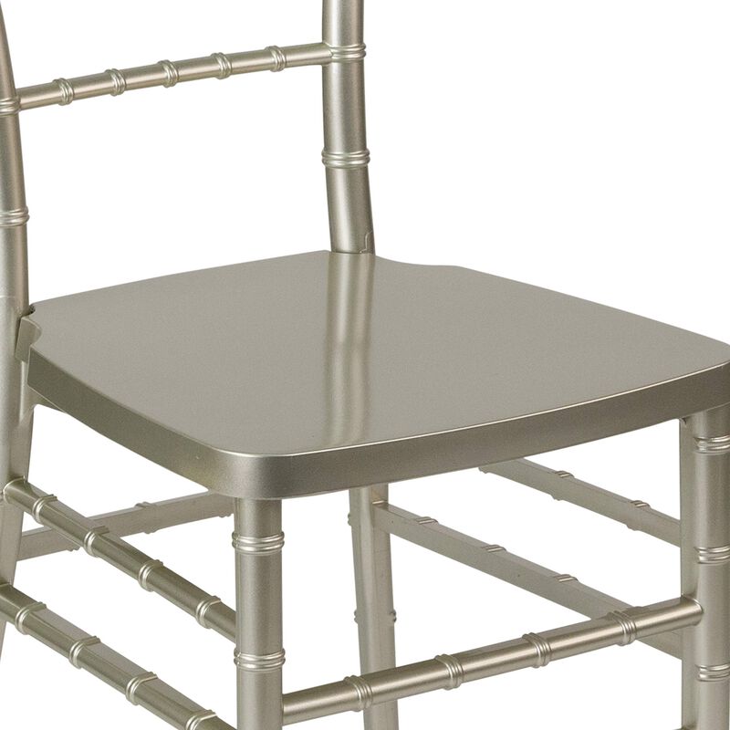 Flash Furniture HERCULES PREMIUM Series Champagne Resin Stacking Chiavari Chair