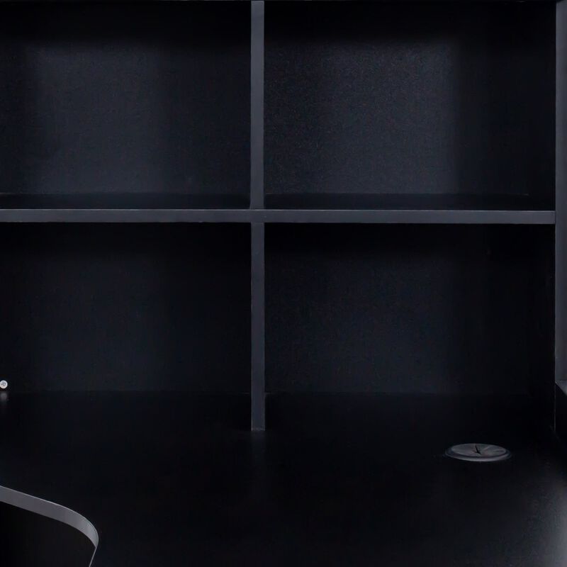 Clihome L-Shaped Corner Computer Desk For Home Office Or Study Desk, Study Modern Style Table with Drawers, Bookshelf & Hutch, 2-in-1 L-Shaped Design, Large Working Space image number 5