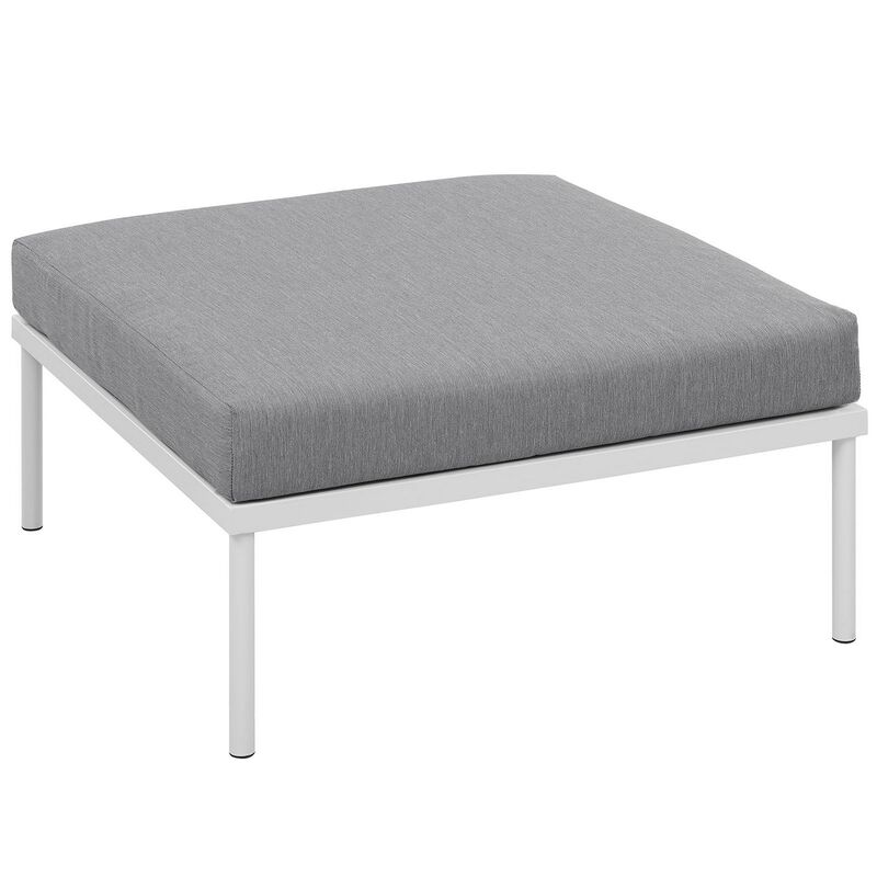 Harmony Outdoor Patio Aluminum Ottoman-Benzara