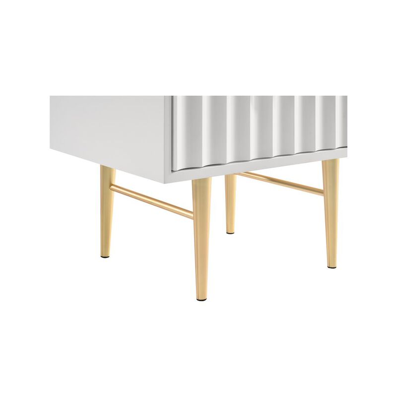Meridian Furniture Modernist White Gloss Night Stand
