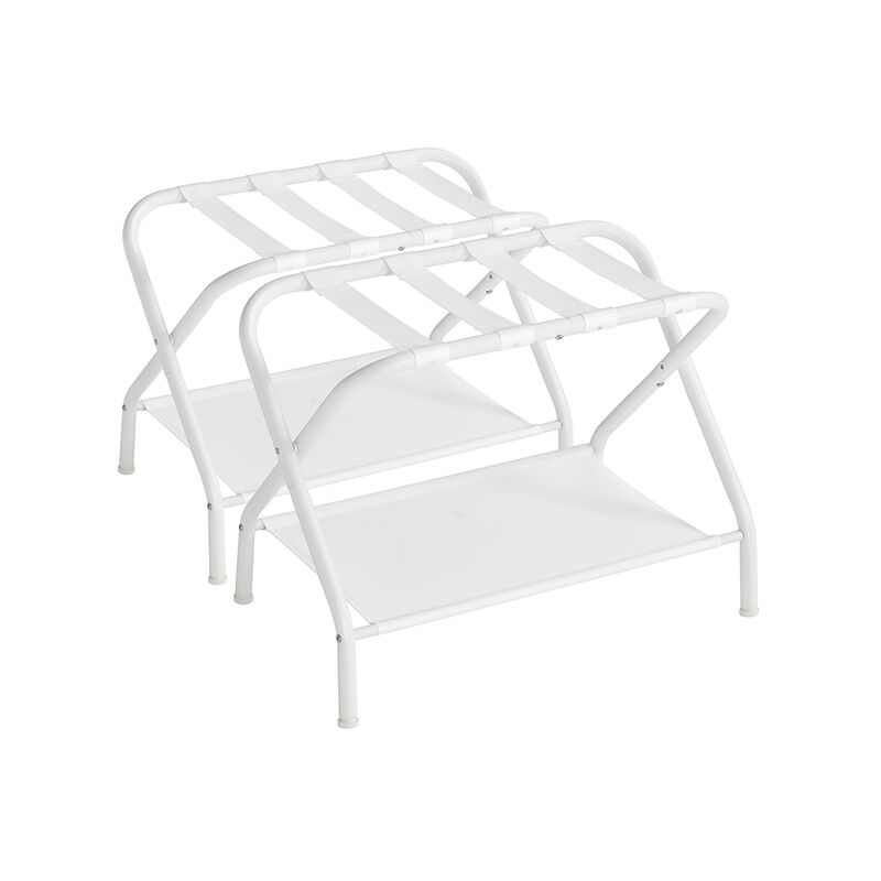 Luggage Rack with Storage Shelf - Practical and Stylish Travel and Storage Solution