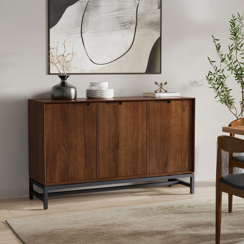 Simpli Home Banting Mid Century 3 Door Sideboard Buffet image number 2
