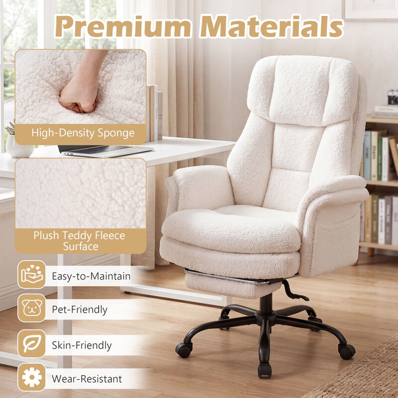 Ergonomic Cross Legged Office Chair Big and Tall with Retractable Footrest image number 4