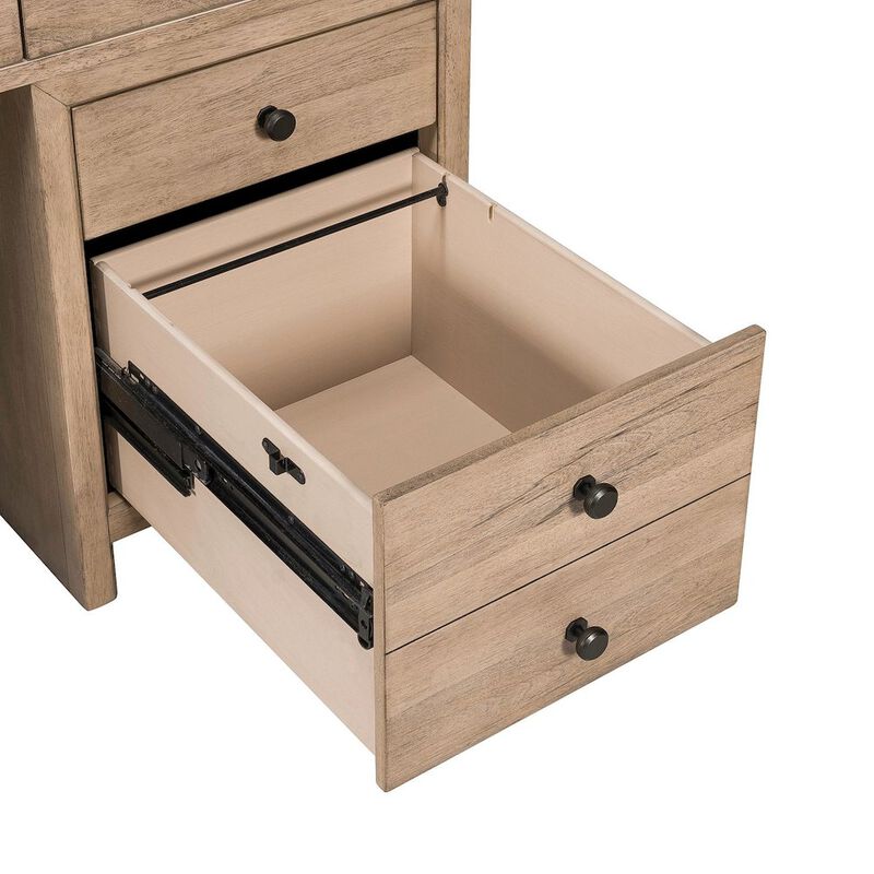 Liberty Furniture Executive Desk with Keyboard Tray Locking File Drawers Home Office Storage image number 9