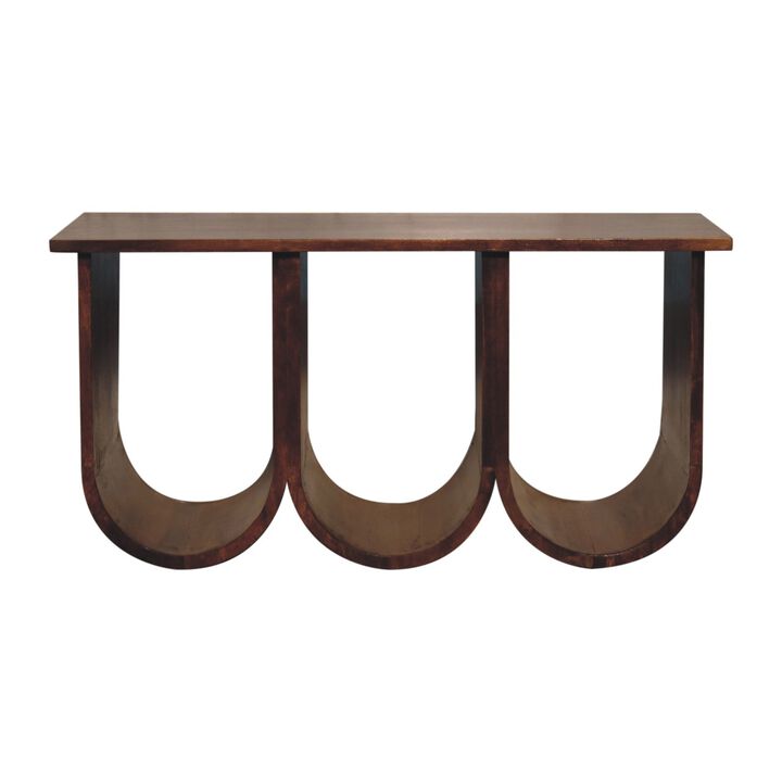 Artisan Furniture Solid Wood Triple Open Style Coffee Table