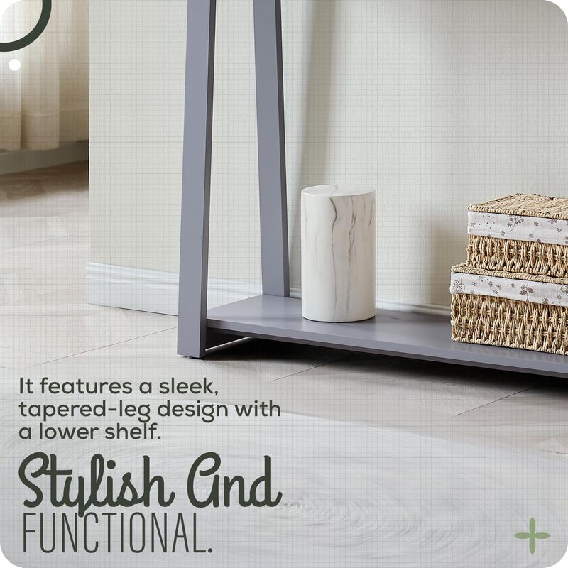 Kings Brand Furniture Emma Narrow Console Table with Lower Shelf Perfect for Sofa Table