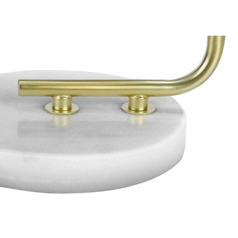 Lighting, 20"H, Table Lamp, White Marble, Ivory / Cream Shade, Contemporary