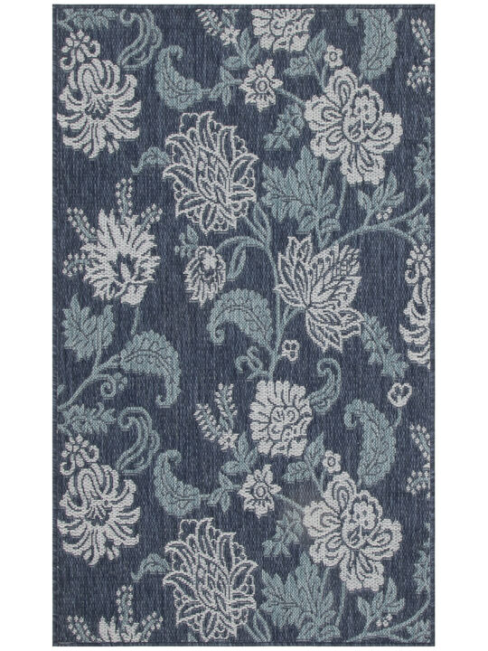 Garden Oasis GOA03 Navy 3' x 5' Rug