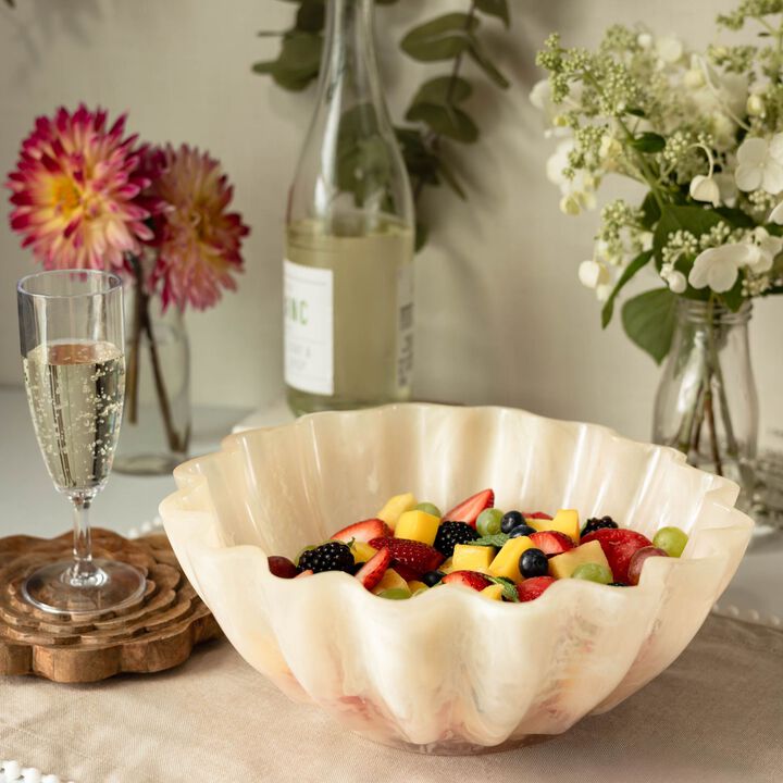 Jeanne Fitz Resin Collection Scalloped Bowl