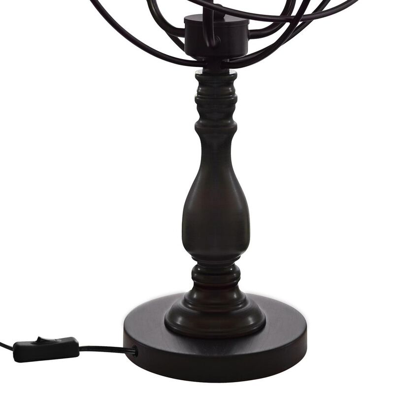 CWI Lighting Arza 3 Light Table Lamp With Brown Finish