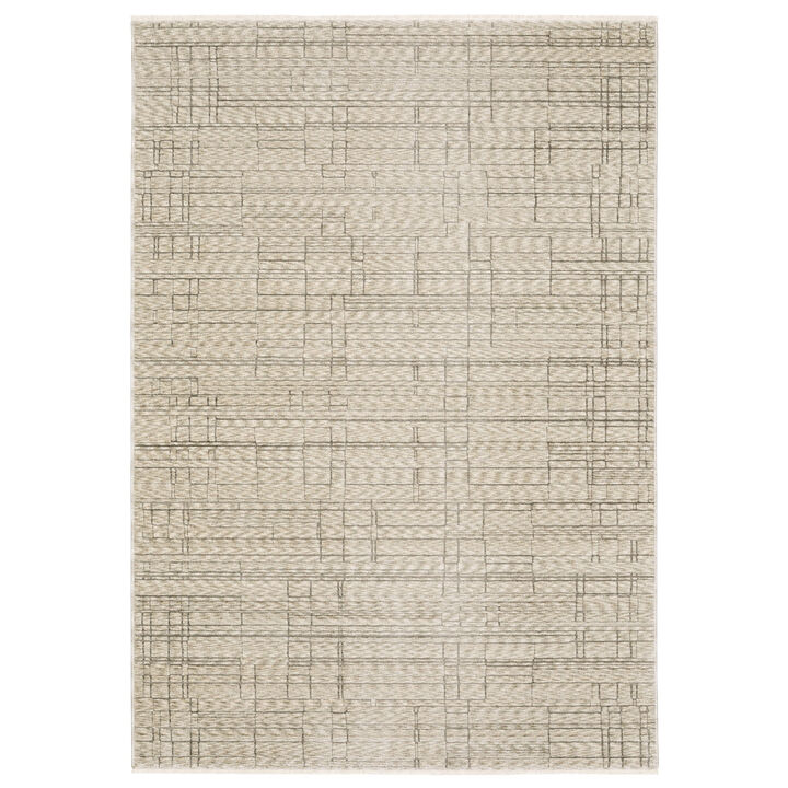 HomeRoots Geometric Area Rug With Fringe