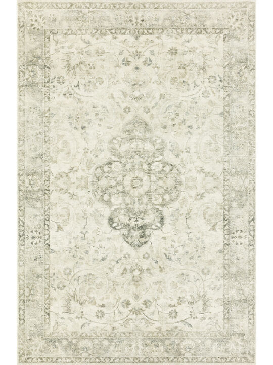 Rosette ROS02 Ivory/Silver 3'3" x 5'3" Rug
