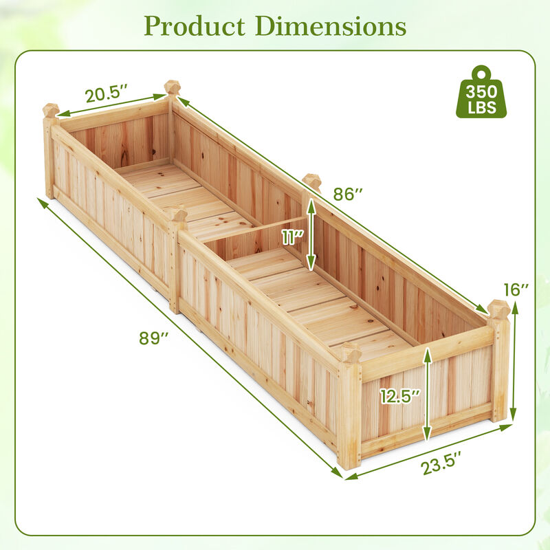 DIY Planter Box with Adjustable Compartments, Drainage & Planting Liner