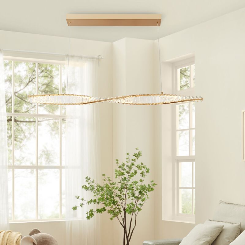 Towson Chandelier Gold Crystal Integrated LED CC Technology