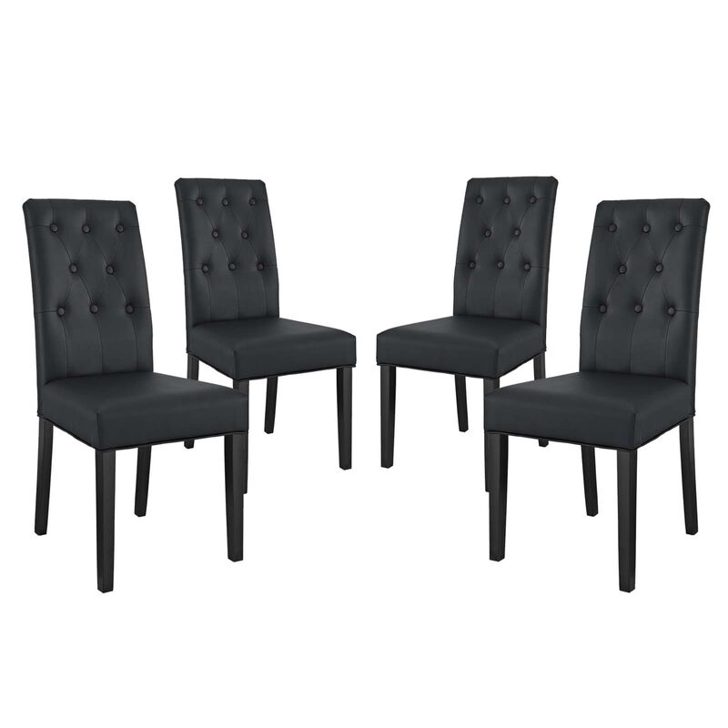 Confer Dining Side Chair Vinyl Set of 4 image number 0
