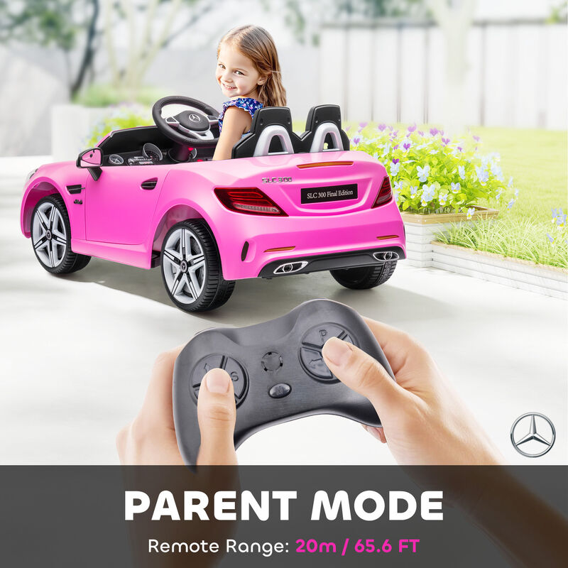 BreeBe Mercedes SLC 300 Licensed Kids Electric Car with Remote Control, 12V Battery Powered Kids Ride on Car with Music, Lights image number 4