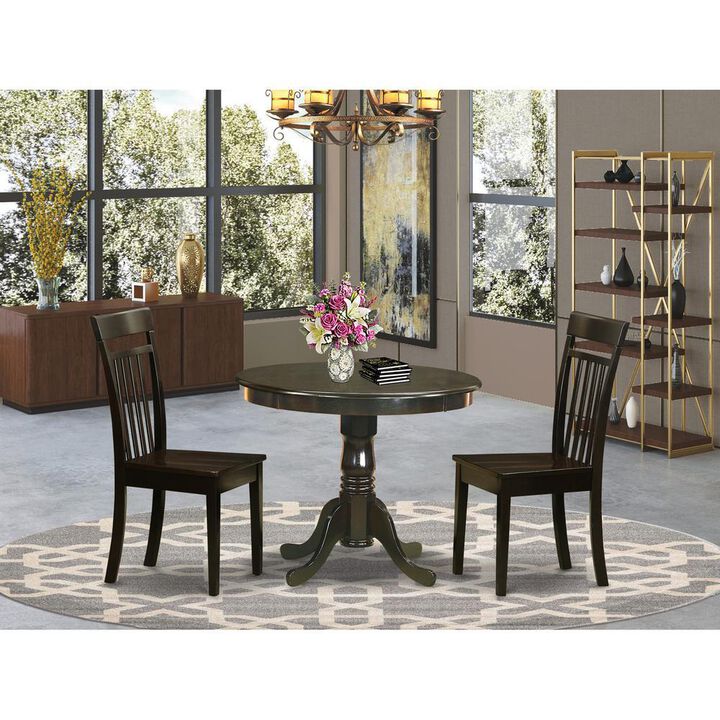 3 Pc Kitchen Table set-Kitchen Table and 2 Dining Chairs