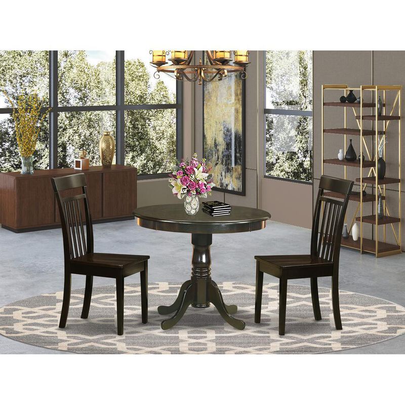 3 Pc Kitchen Table set-Kitchen Table and 2 Dining Chairs