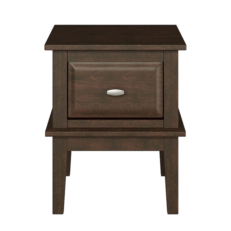 Lexicon Minot Asian Hardwood End Table in Brown Cherry