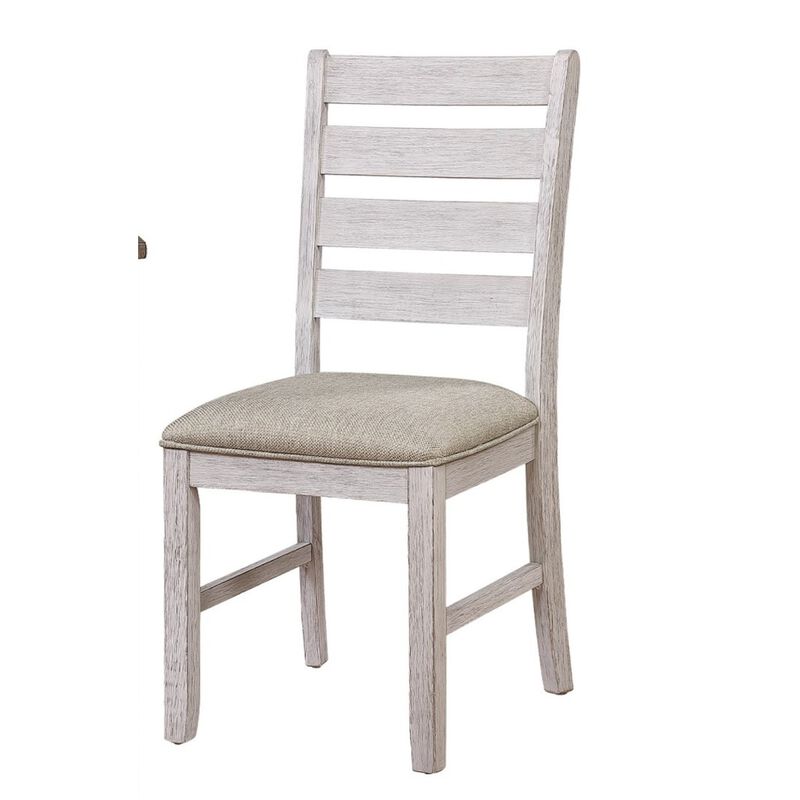 Streamdale Casual Dining Side Chairs 2 Piece Set Grayish White Finish image number 3