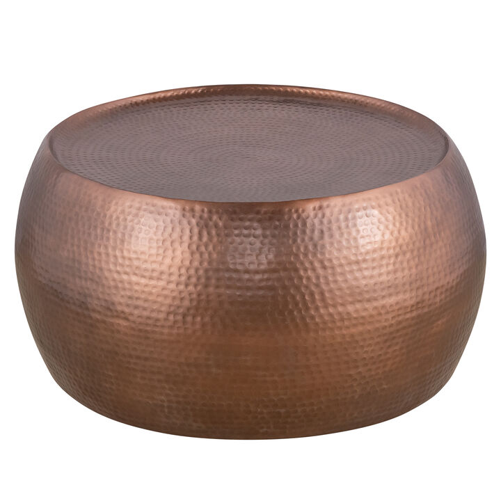 Jorevyn Gold Hammered Coffee Table