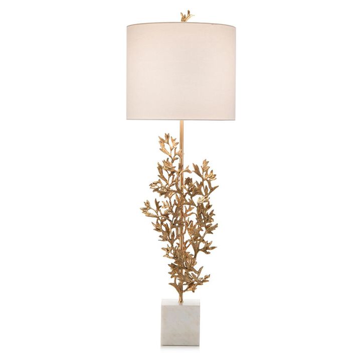 Brass Botanical Table Lamp