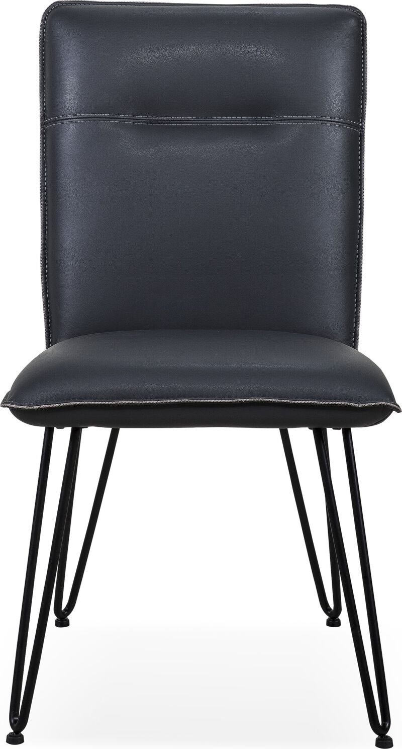 Demi Hairpin Leg Modern Dining Chair in Cobalt - Set of 2