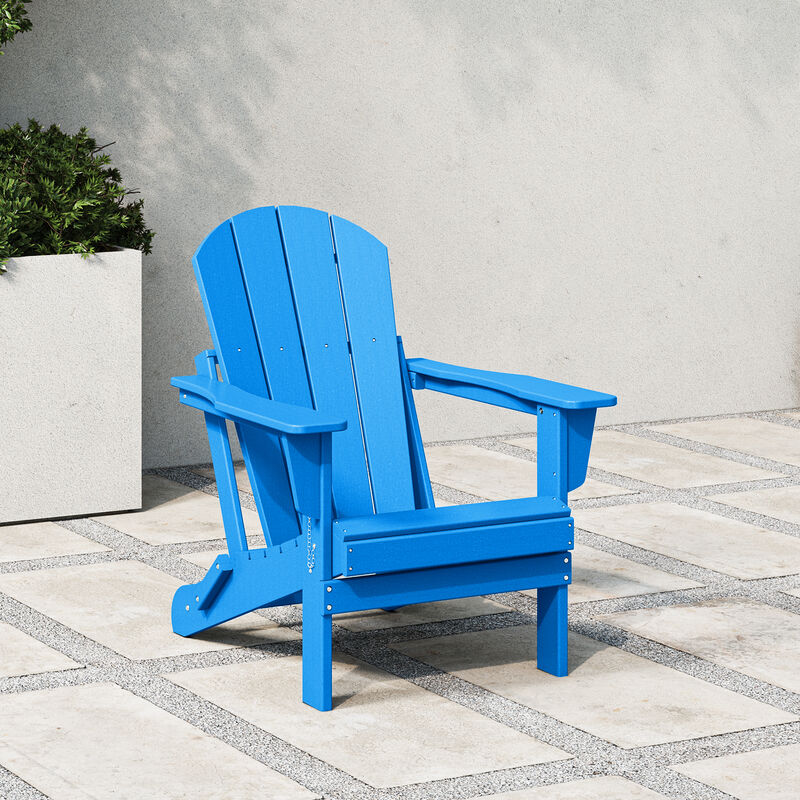 WestinTrends HDPE Outdoor Patio Folding Poly Adirondack Chair