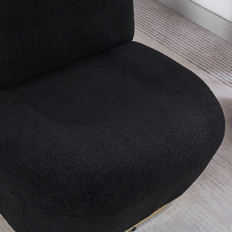 Modern Velvet Swivel Accent Chair, Swivel Barrel Chair with Gold Finish Stainless Steel Base