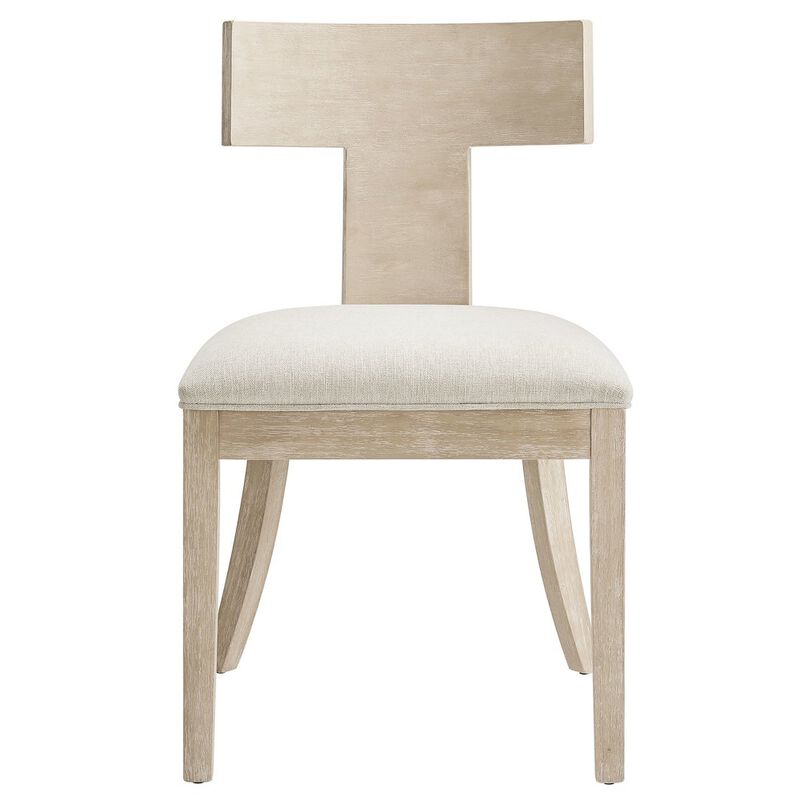 Peregrine Wood and Fabric Upholstered Dining Chairs Set of 2 image number 6