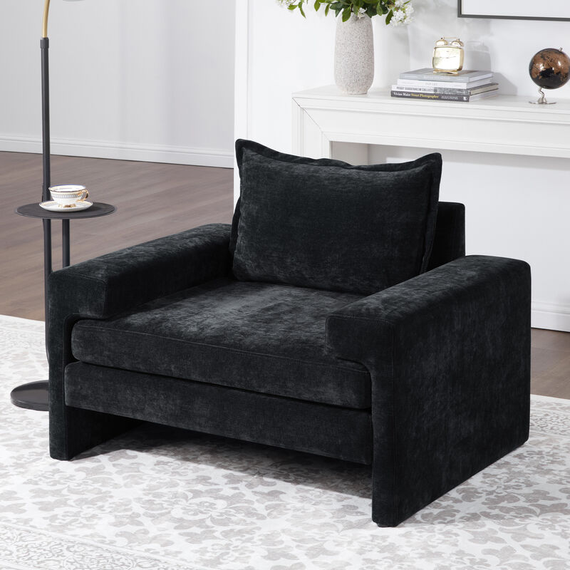 Merax Oversized Chenille Upholstered Accent Chair