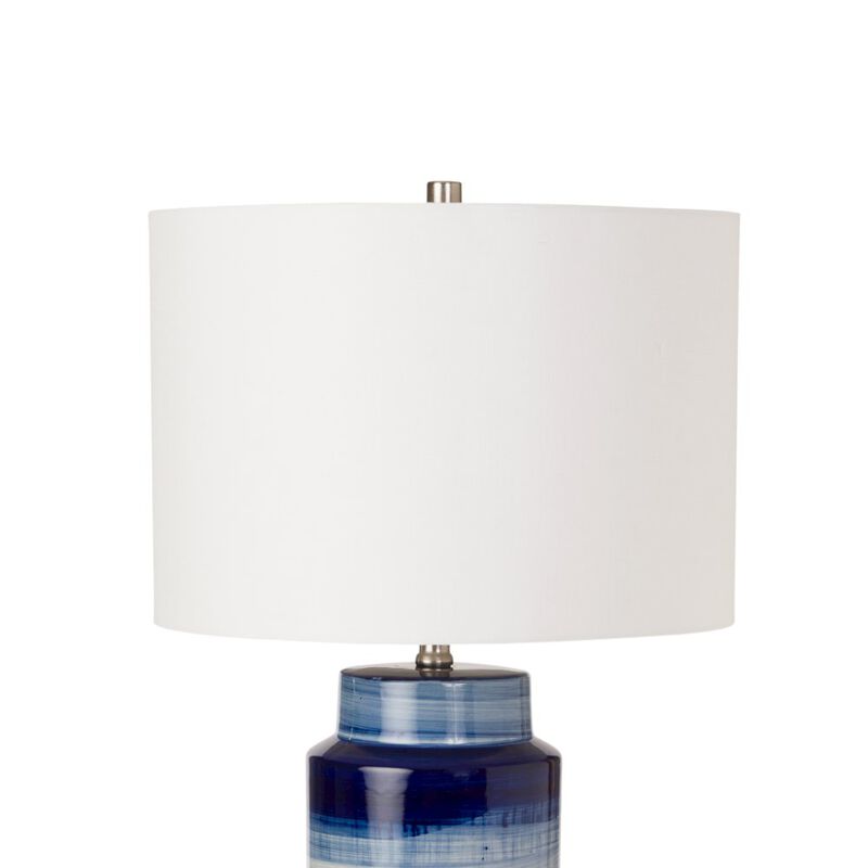 Lux Lighting Felicity 30 Navy Ceramic Table Lamp, (Set of 2)