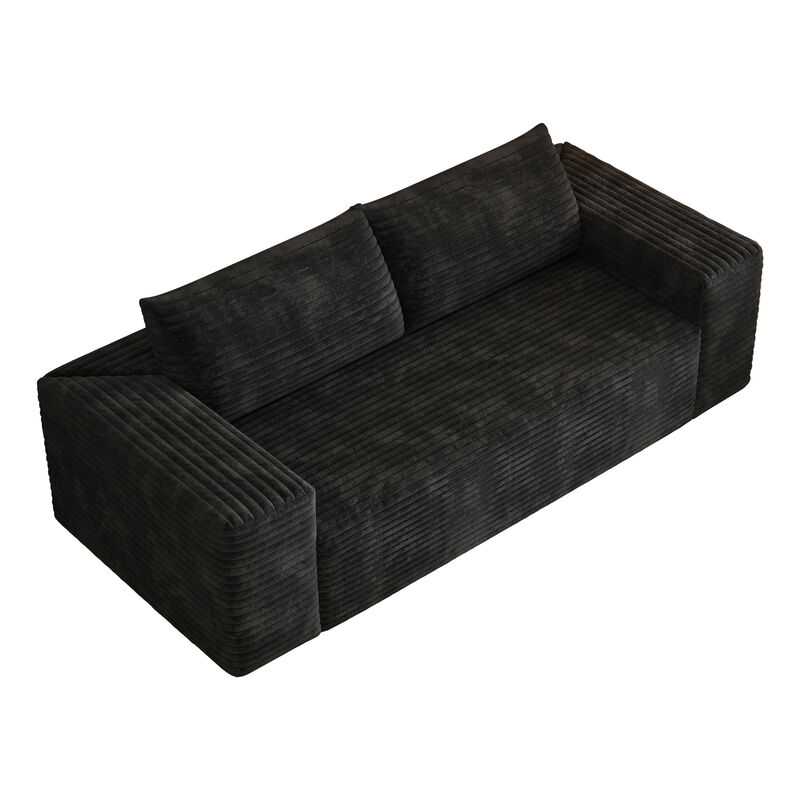 Whisen 78.8" Sofa, 3-Seat Cotton Deep Seat Couch for Living Room Bedroom image number 6