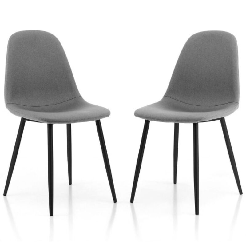 Dining Chairs Set of 2 with Black Metal Legs image number 1