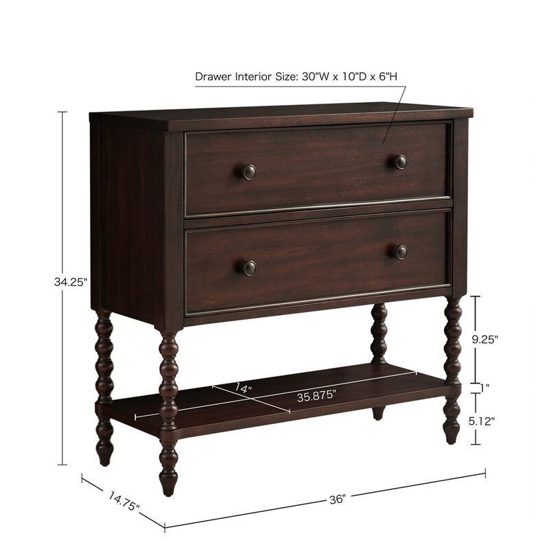 Gracie Mills Hebert Elegant 2-Drawer Chest