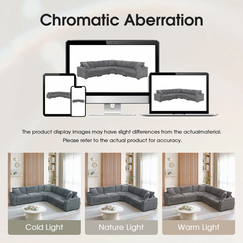 Merax Convertible L Shaped Sectional Sofa