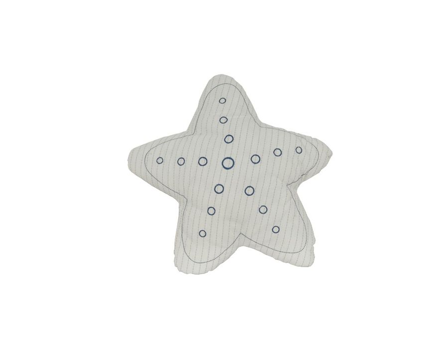 HomeRoots Set of Two 12" White Starfish Coastal Throw Pillows