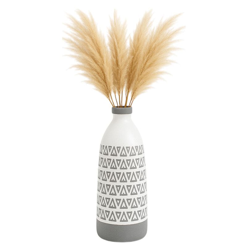 Cer, 18"h Aztec Vase, Gray image number 1