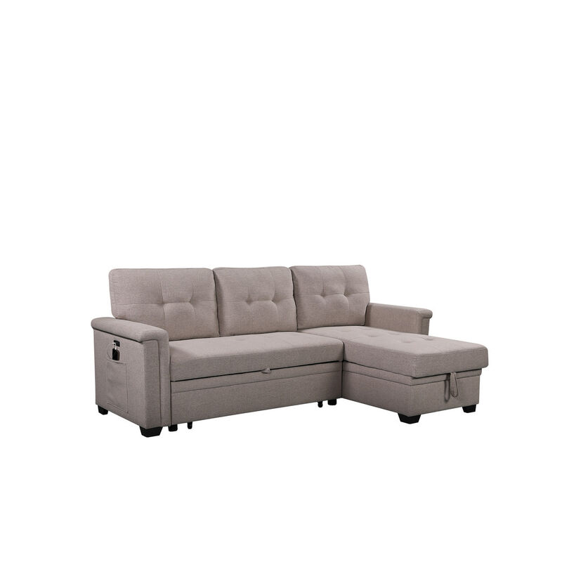 Streamdale Nathan Reversible Sleeper Sectional w/ Storage & Charging