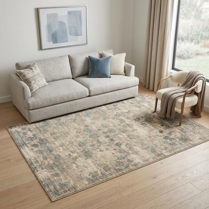 HomeRoots Floral Medallion Hand Loomed Area Rug