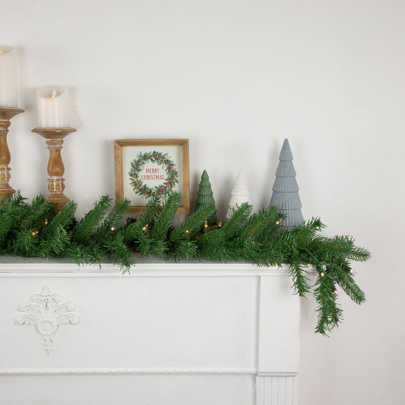 9' x 10" Pre-Lit Sierra Noble Fir Artificial Christmas Garland  Clear Lights image number 1