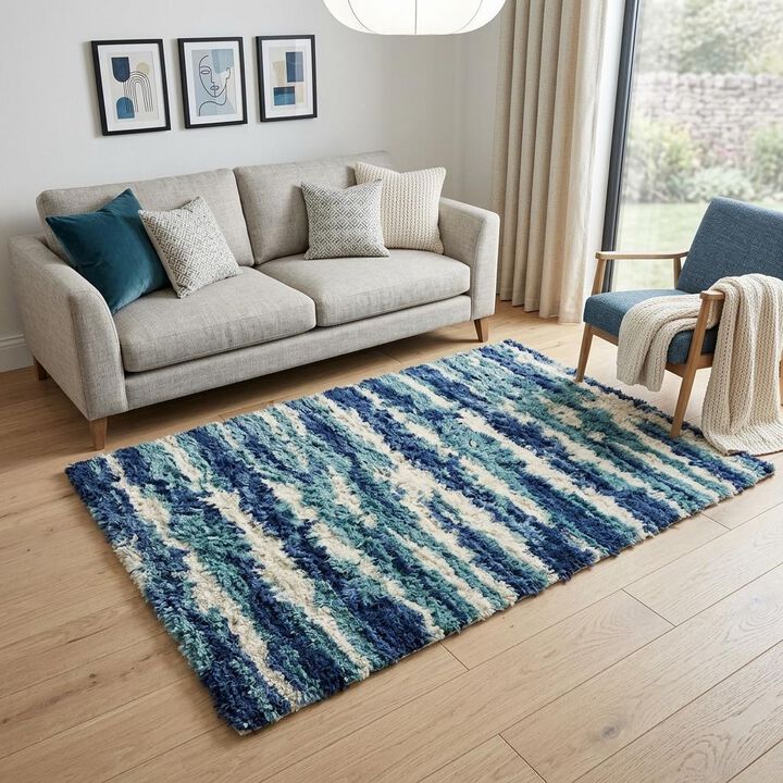 HomeRoots Geometric Power Loom Area Rug
