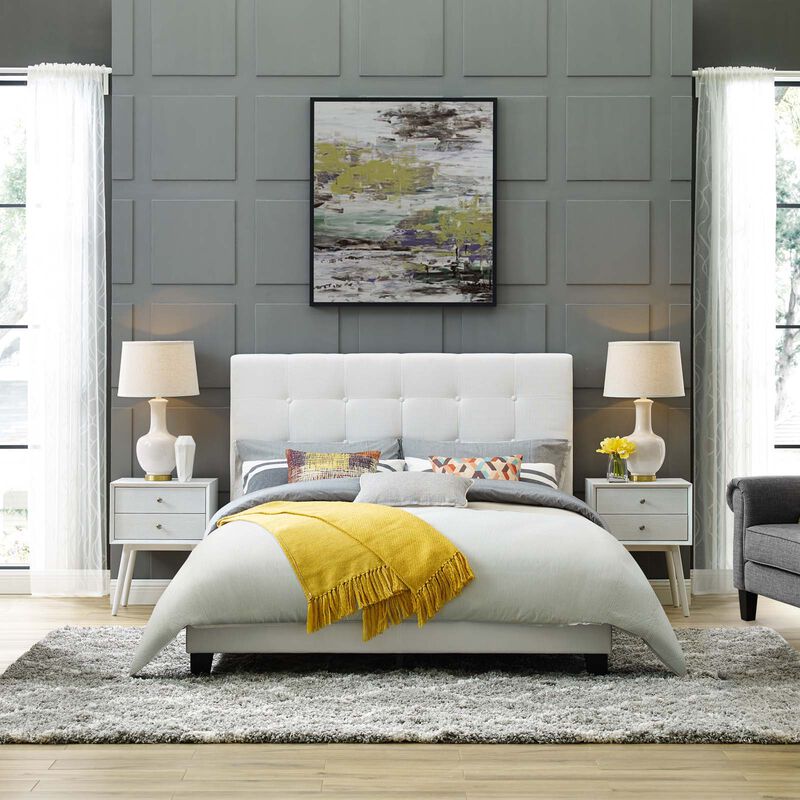 Modway - Melanie Full Tufted Button Upholstered Fabric Platform Bed image number 1