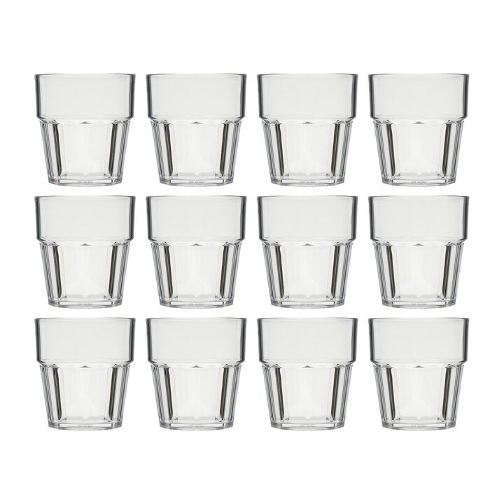 Polycarbonate Drinkware dia.3.25" h:3.5" 8 oz. Round Clear Polycarbonate Tumbler (Set of 12)
