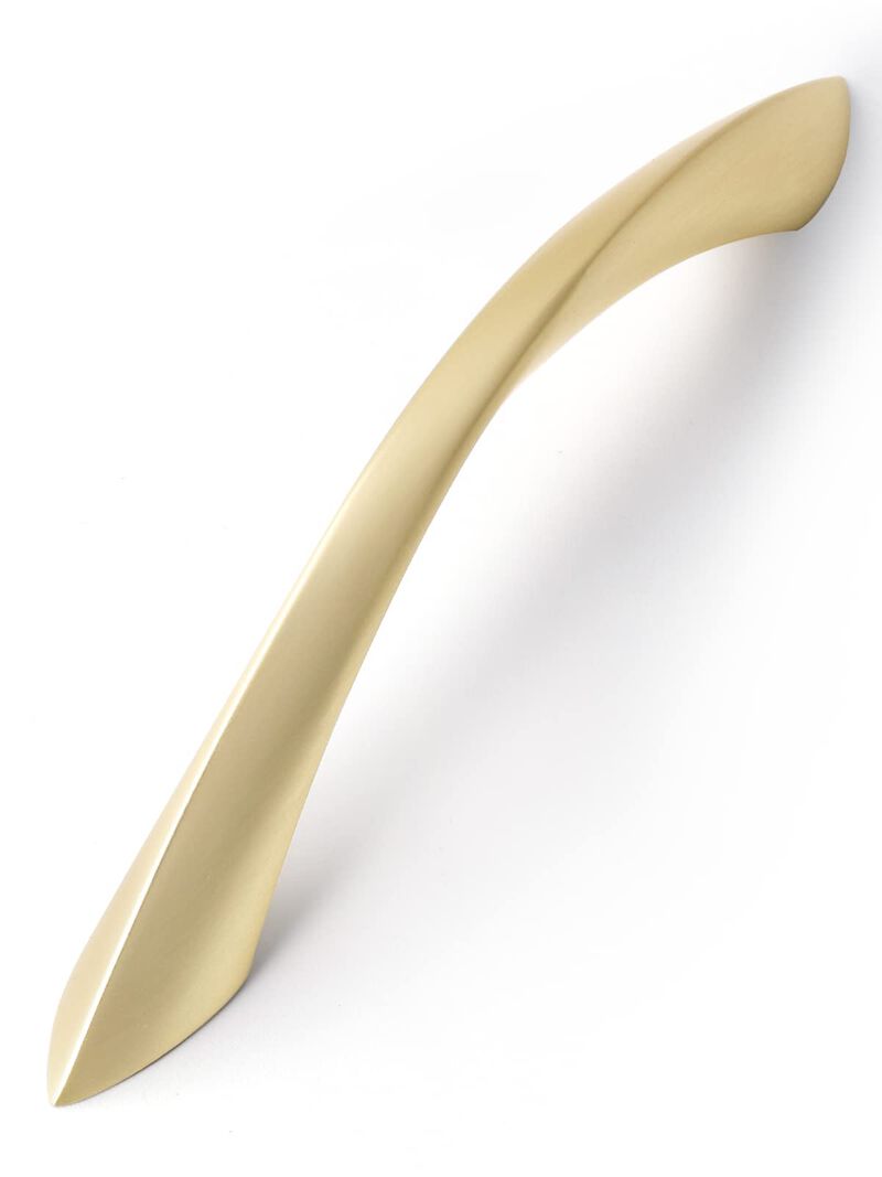 JIASENBAO Brushed Gold Cabinet Pulls 5 Inch Arch Twisted Brass Handles Drawer Kitchen Cupboard Bathroom Dresser Cabinet Hardware