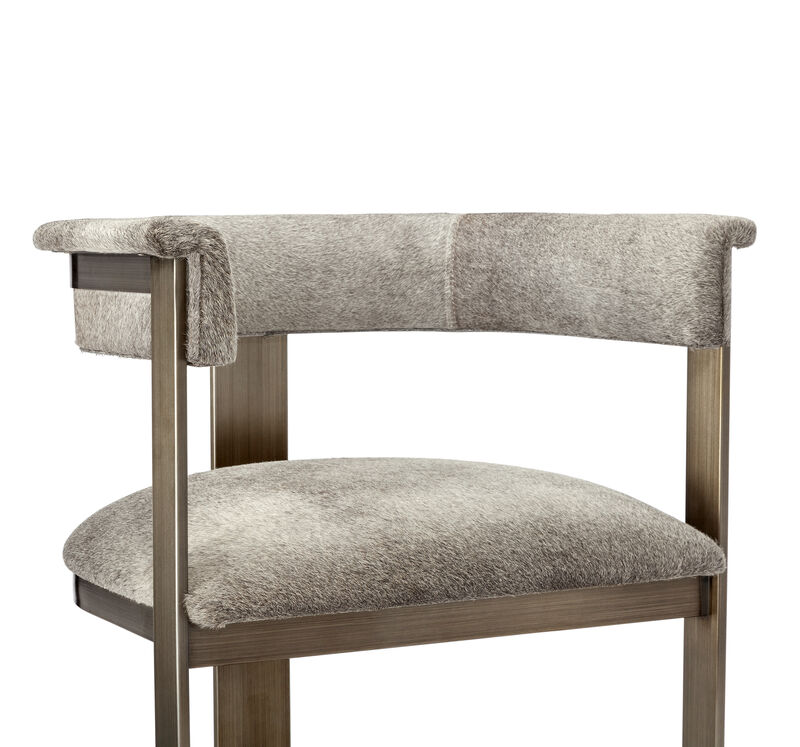 Darcy Hide Bar Stool - Bronze